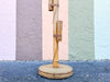 Old Florida Rattan Flower Holder Floor Lamp