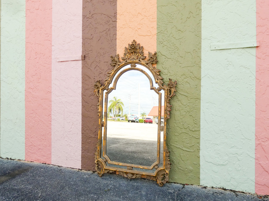 Floral Shell Motif Mirror