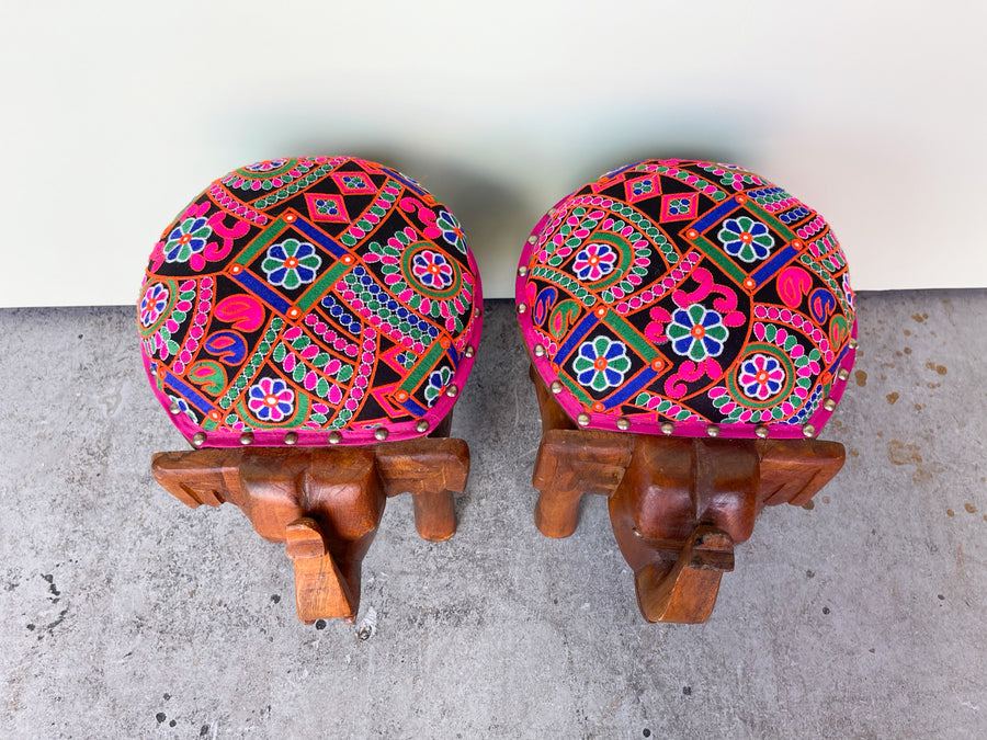 Pair of Petite Elephant Stools