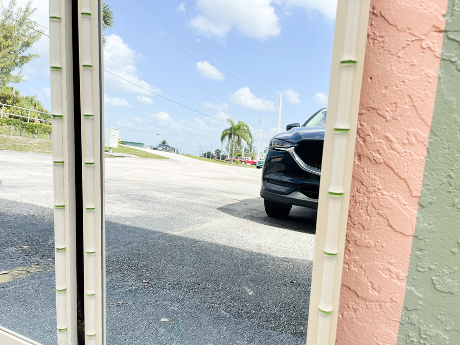 Pair of Faux Bamboo Mirrors