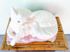 Sweet Ceramic Cat on Pillow