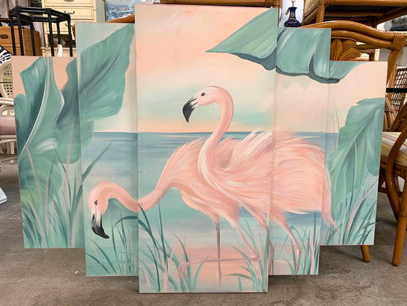 Old Florida Flamingo Painting