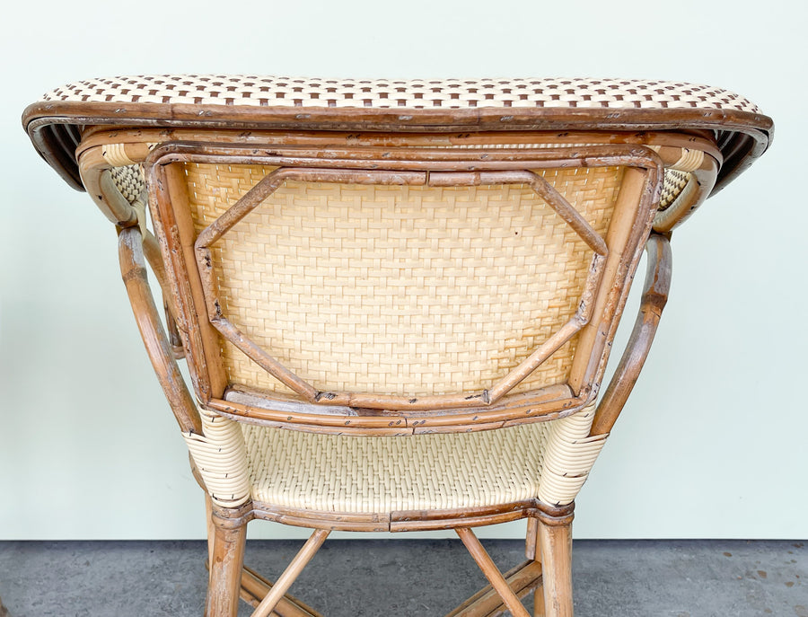 Pair of Maison Drucker Rattan Bistro Chairs
