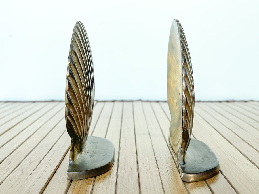 Brass Seashell Bookends