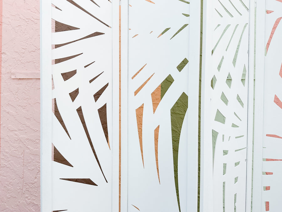 Modern Palm Cut Out Screen