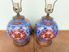 Pair of Porcelain Chinoiserie Lamps