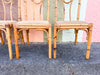 Set of Six Italian Rattan Dining Chairs