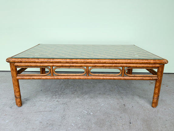 Tortoiseshell Rattan Coffee Table