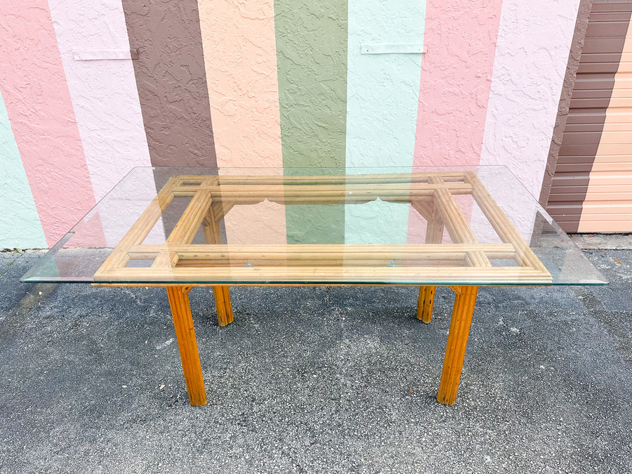 Warehouse Wednesday: Grid Top Rattan Dining Table