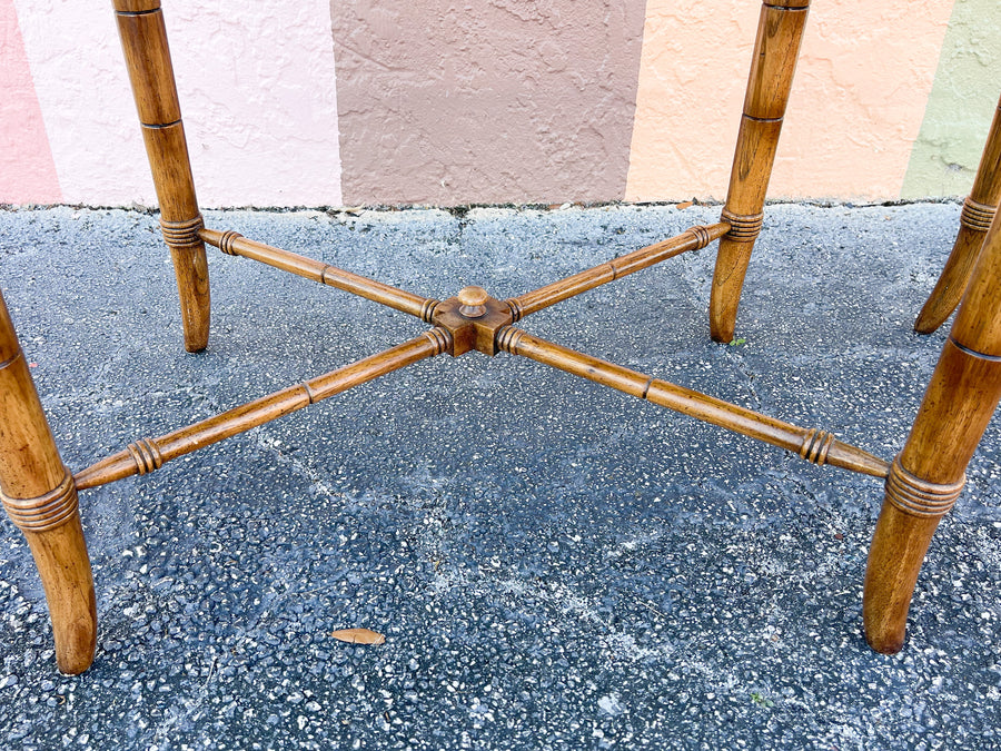 Pair of Thomasville Faux Bamboo Side Tables