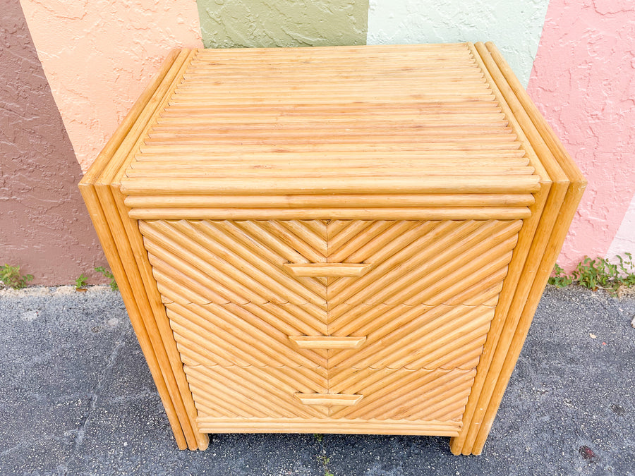 Oversized Split Bamboo Nightstand