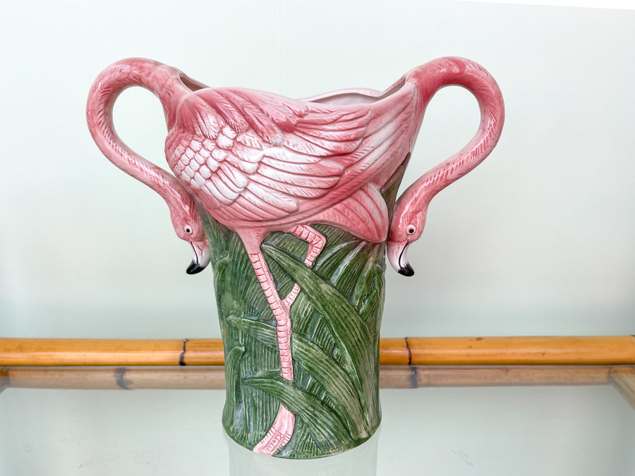 Fab Fitz and Floyd Flamingo Vase