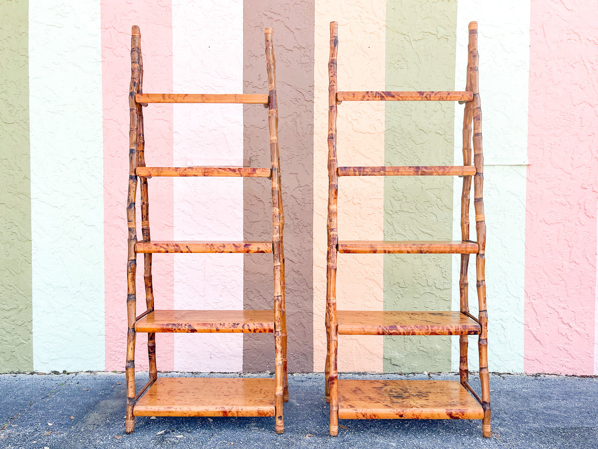 Pair of Tortoiseshell Etageres