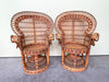 Pair of Island Chic Child Rattan Fan Chairs