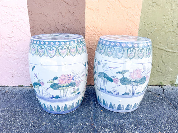 Pair of Palm Beach Pierced Garden Seats