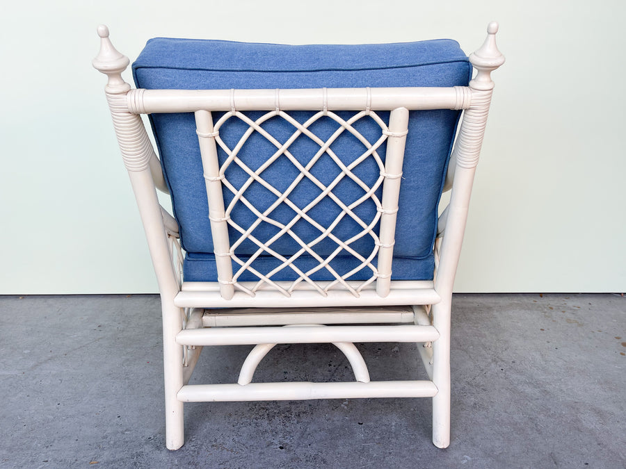 Pair of Ficks Reed Rattan Lounge Chairs