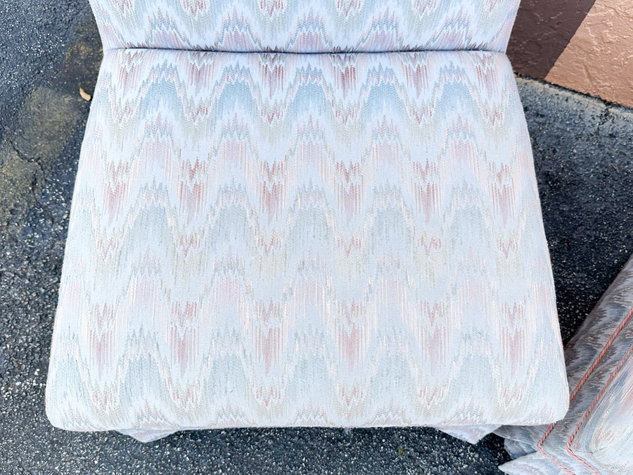 Pair of Upholstered Slipper Chairs