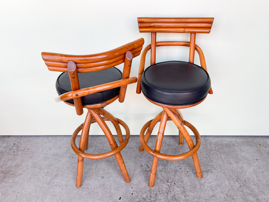 Pair of Old Florida Style Bar Stools