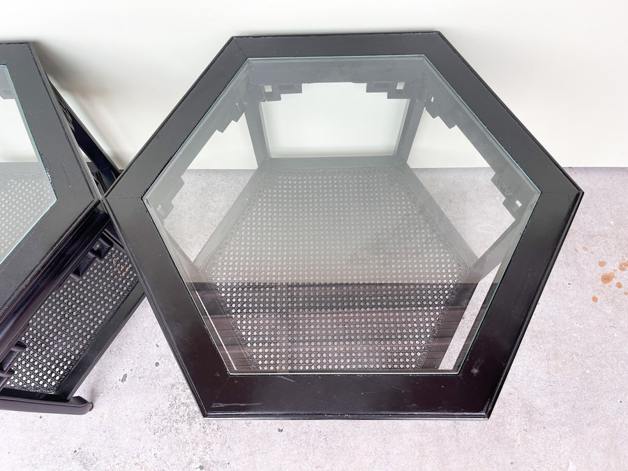 Pair of Fretwork Octagon Side Tables