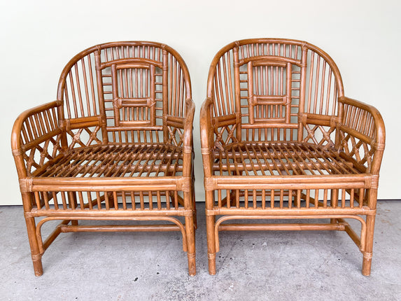 Pair of Brighton Style Rattan Chairs