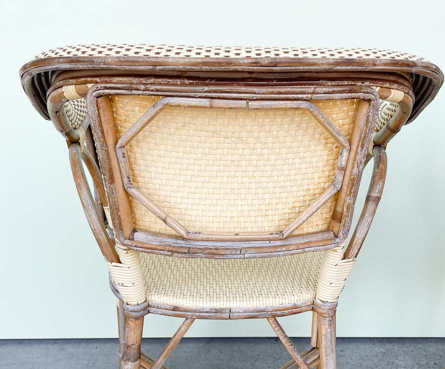 Pair of Maison Drucker Rattan Bistro Chairs