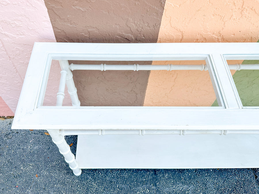Palm Beach Chic Faux Bamboo Console