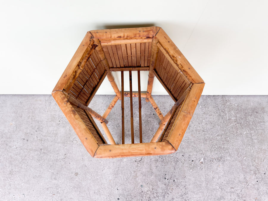 Tortoiseshell Rattan Champagne Stand