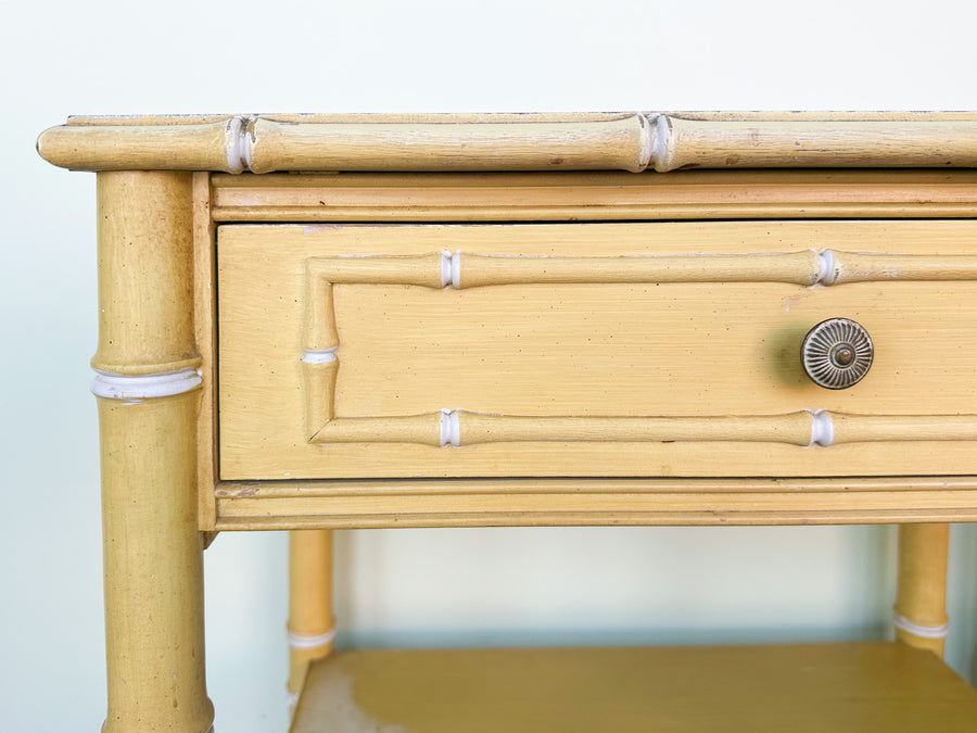 Pair of Faux Bamboo Thomasville Nightstands