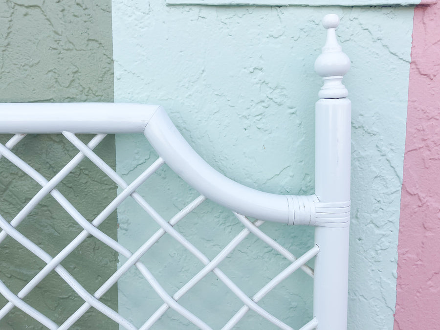 Pair of Ficks Reed Lattice Twin Headboards