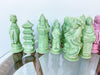 Pink and Green Ceramic Pagoda Chess Pieces