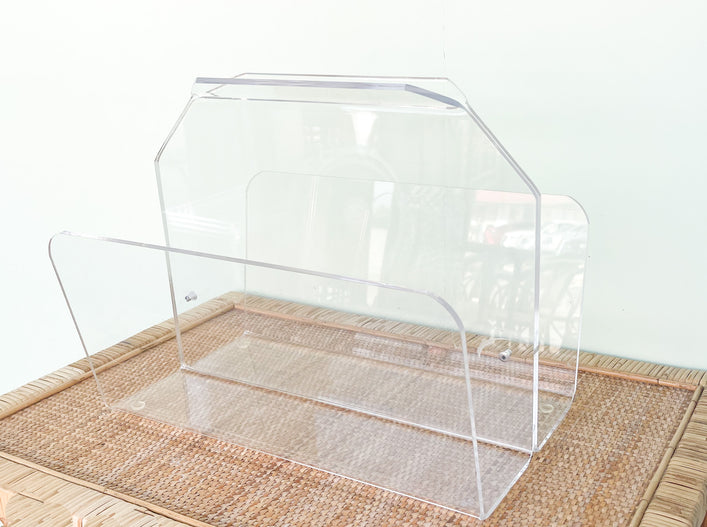 Lucite Magazine Rack