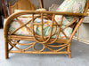 Pair of Rattan Lounge Chairs and Ottoman
