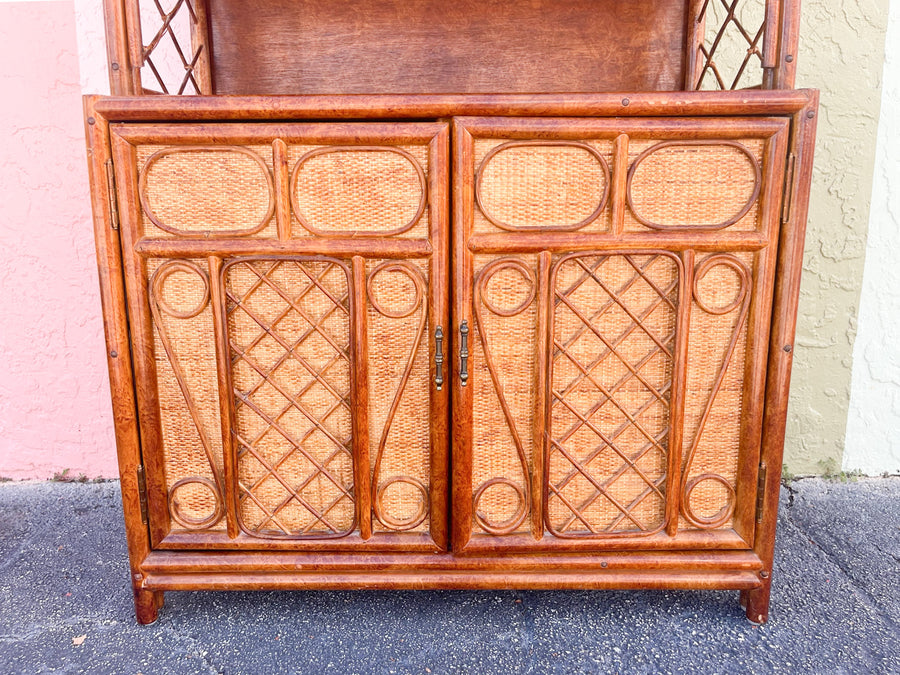 West Indies Style Rattan Cabinet