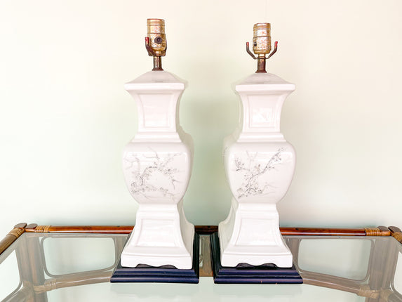 Pair of Chinoiserie Chic Urn Lamps