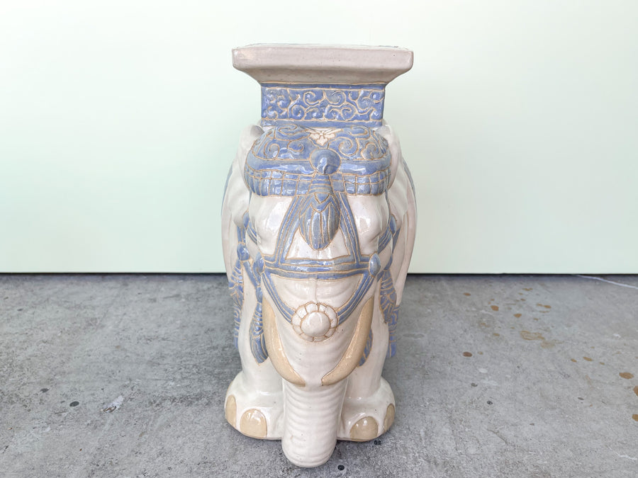 Pair of Blue And White Elephants