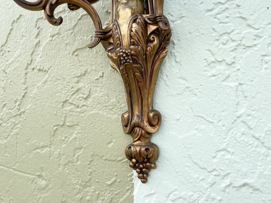 Pair of Regency Bow and Cherub Wall Sconces