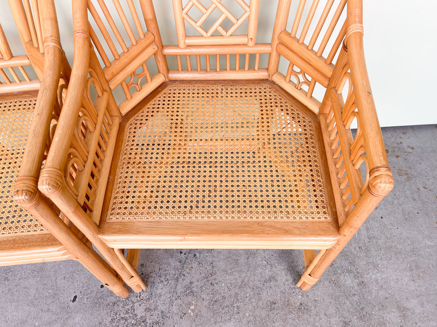 Pair of Brighton Style Rattan and Cane Chairs