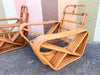 Pair of Frankl Style Rattan Pretzel Chairs