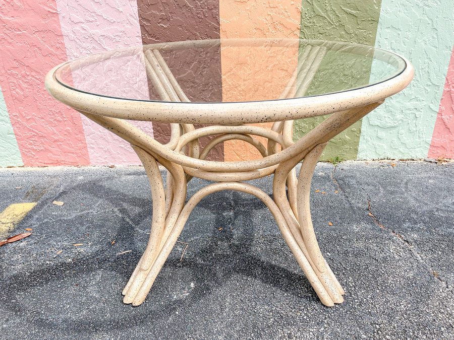 Brown Jordan Rattan Table and Chairs