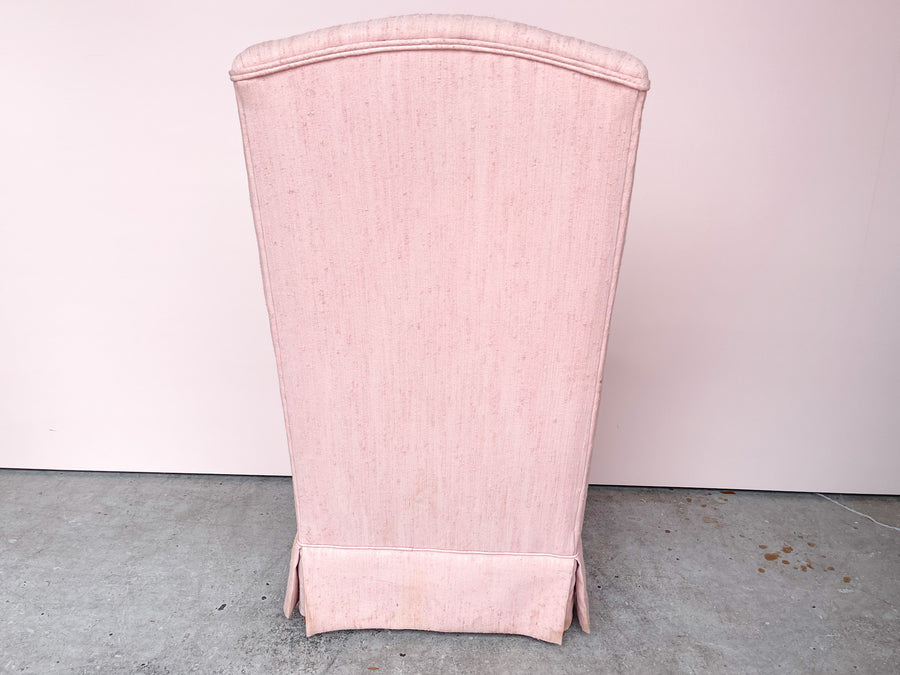 Pair of Blush Wingback Chairs