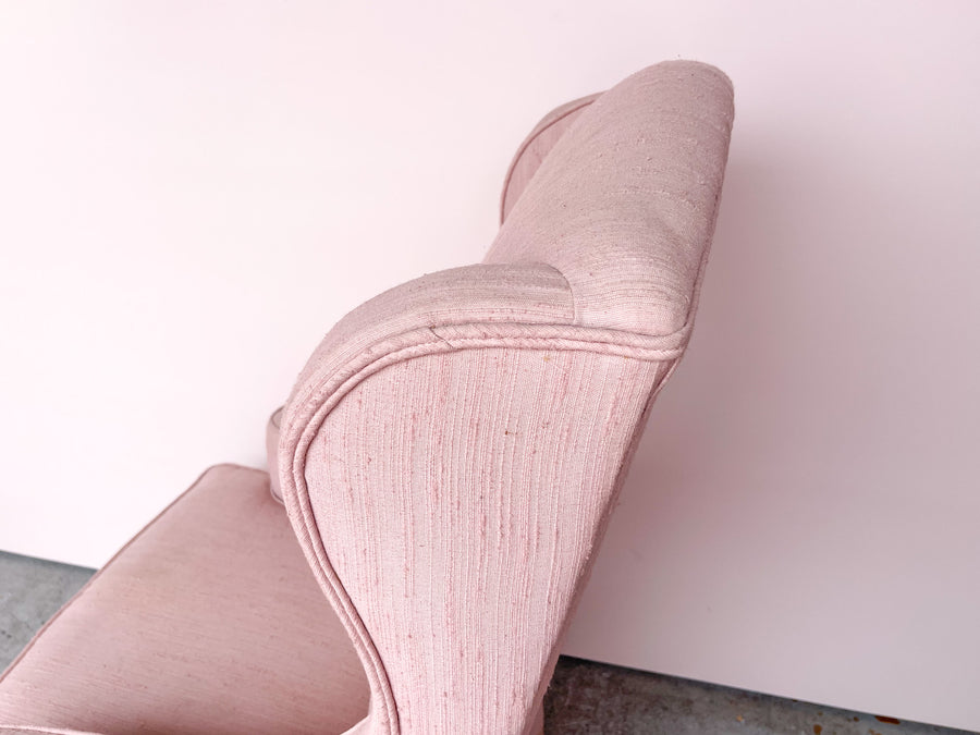 Pair of Blush Wingback Chairs