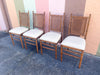 Set of Four Faux Bamboo and Cane Folding Chairs