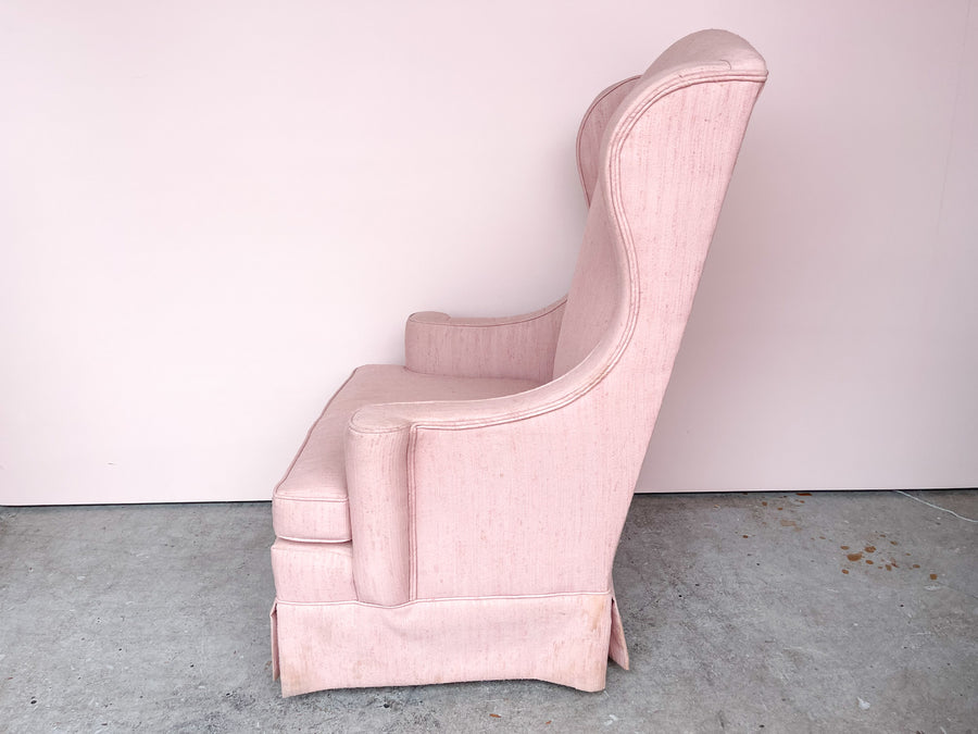 Pair of Blush Wingback Chairs