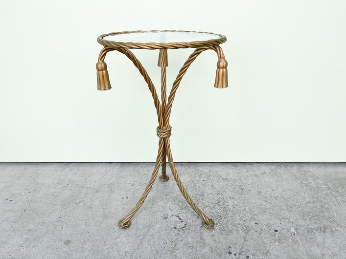 Hollywood Regency Brass Tassel Cocktail Table