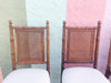 Set of Four Faux Bamboo and Cane Folding Chairs