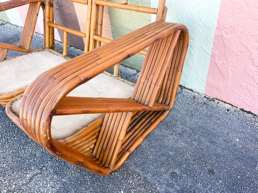 Frankl Style Rattan Loveseat