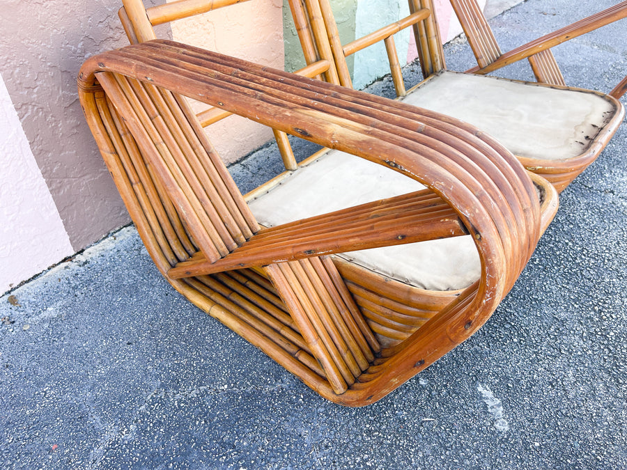 Frankl Style Rattan Loveseat