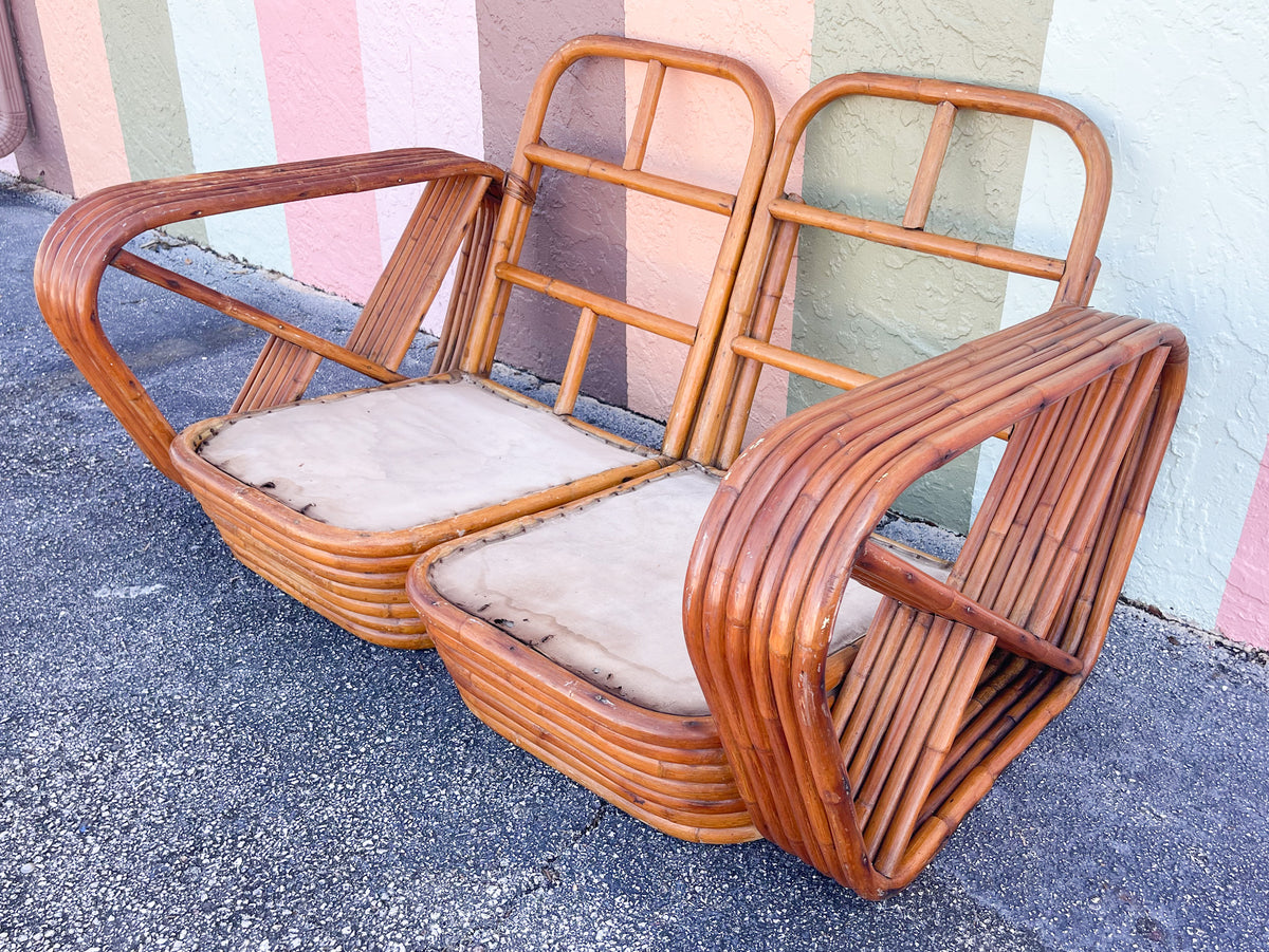 Frankl Style Rattan Loveseat