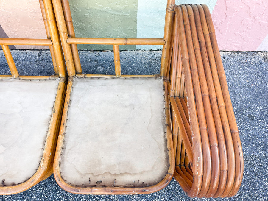 Frankl Style Rattan Loveseat