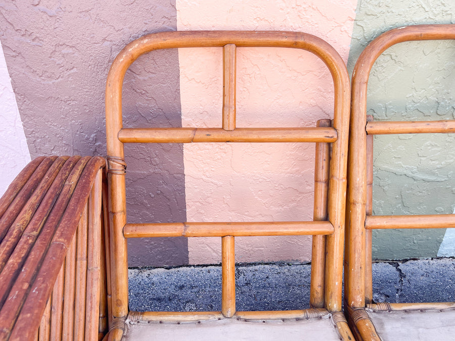 Frankl Style Rattan Loveseat